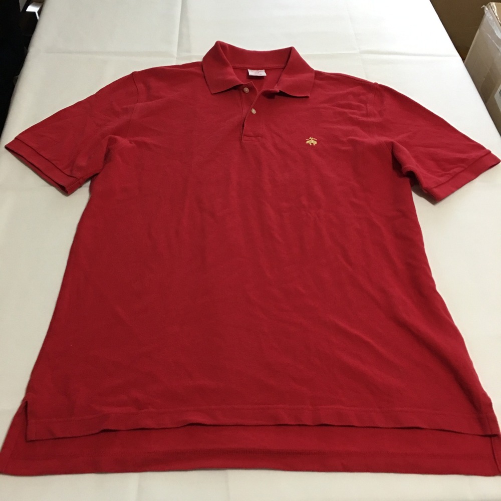 Brooks Brothers Polo Shirt Mens Large Red Short Sleeve Original Fit